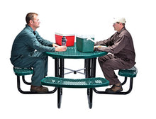 Vestil PT-MX-RT-46-GN Steel Picnic Table Expanded Metal Round Top 46 In. x 46 In. Green