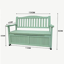 WZYPZFCL Terrace Park Benches Outdoor Storage Bench, Weatherproof Solid Wood Bench, Double Courtyard Bench with Backrest and Armrests, for Storing Gardening Tools/Outdoor Supplies
