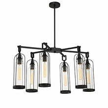 Bailey Street Home 6 Light Outdoor Pendant Vintage Style Black 17.75" Tall x 19.5" Wide