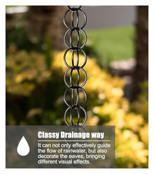 XHsghSEG rain Chain, Aluminum Alloy for Rain Gutter Downspout Garden Decor Multiple Sizes 1-4m(Style a,3 m (9.8ft))