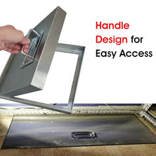 ZAQYCM Crawl Space Floor Access Door with Lock and Handle, Recessed Sewer Manhole Cover Yard Patio Garden, Customizable Egress Basement/Window Well Covers Outside(WxL 24x37in)