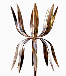 Stanwood Wind Sculpture Kinetic Copper Dual Spinner Dancing Octopus