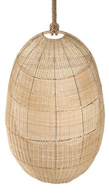 KOUBOO Cocoon Wicker Seat Cushion, Natural Color Hanging Swing Chair, Brown