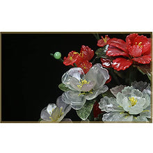 YXIANG56Q Fake Plants Artificial Bonsai Jade Vase Decoration Bonsai Faux Peony Flower Potted Plant for Living Room TV Cabinet Bonsai Desktop Display Bonsai Tree