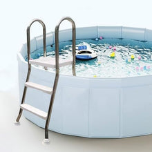 MZGYYD 2/3/4 Steps Pool Ladder for Above Ground Swimming Pool 33/43/52Inch High Versatile Stainless Steel Frame Swimming Pool Ladder (33in)
