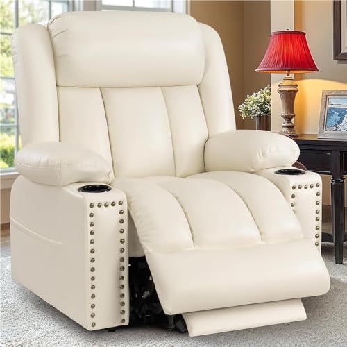 UOPYNE Triple Motor Power Lift Recliner with Massage, Heat & Lay Flat