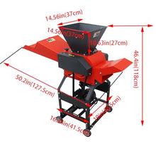 Banfluxion 220V 6-Blade Hay Cutter Pulverizer Red