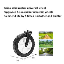 Folding Wagon, Utility Trolley Outdoor Cart,with Rubber Universal Wheels,for Camping Garden Beach All Terrain with Side Bag