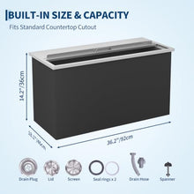 Drop in Ice Chest, 120 QT Stainless Steel Ice Bin with Sliding Cover