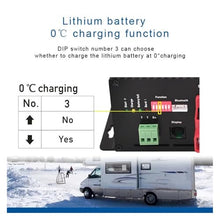 Solar Charge Controller, Smart DC Charger 12V 60A 30A with Booster Support Bluetooth App Lithium Battery Fully Automatic Charging(12v 30a)