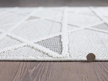 NEW HOME Prestige Moroccan Trellis Textured Area Rug Natural