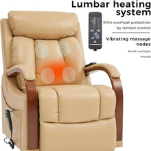 UOPYNE Electric Power Recliner Chair for Living Room with USB Ports, Breathable Faux Leather Oversized Recliner Sofa with Comfortable Armrest, Back and Headrest