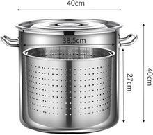 Stainless Steel Soup Pot Turkey Fryer Pot with Basket, Crawfish, Crab, Shrimp Cooking Pot for Home Outdoor Use(40cmx40cm)