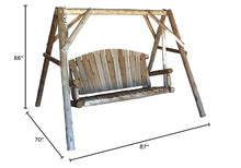 Lakeland Mills CFU28 Cedar Log Outdoor Yard Swing, 5-Feet