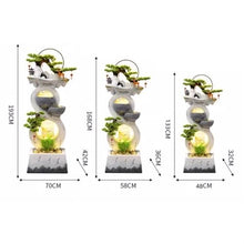 Outdoor Water Fountain Water Ornaments, Self-circulating Water Modern New Chinese Home Office Fish Tank, Outdoor Floor Landscape Ornaments Outdoor Fountain (Color : White, Size : L)