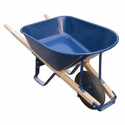 Wheelbarrow, Steel, 6 Cu. Ft., Pneumatic
