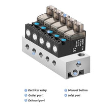 High frequency miniature solenoid valve 10mm air valve 30Hz two-position three-way control valve 24V12V6V vacuum valve Stations(L-7 Stations 4mm,DC12V)