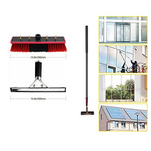 SHENGSHIYU Window Cleaning Washing Rod Cleaner Kit 2in1 with Scraper Cleaning Brush Equipment Outdoor Cleaning Tool and Solar Panel Water Supply Brush Plumbing Tool,10.8M(36FT)