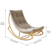 Lounge Chair,Porch Rocker,Rocking Chair,Glider Chair,Rocker Recliner Chair Outdoor,Lounge Rocking Chair,Comfortable Relax Rocking Chair,Small Seat For Bedroom, Living Room, Office(Apricot color)