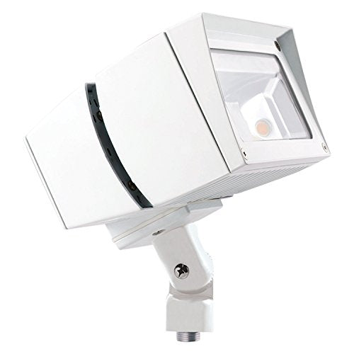 RAB Lighting FFLED26W LED Floodlight, NEMA 7H x 6V Beam Spread, Arm Mounted, Standard Type, 5000 K (Cool) Color Temp, 26W, White Finish