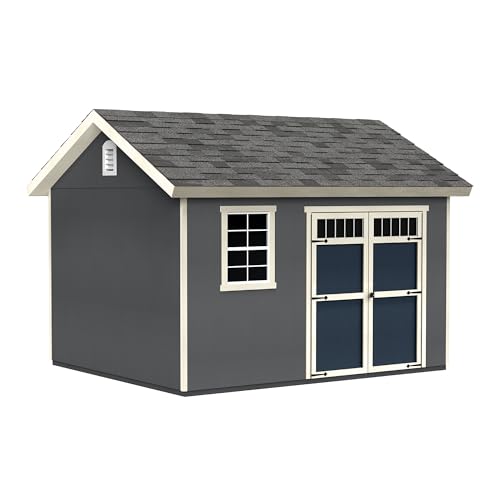 Handy Home Products Beachwood 10x12 Do-it-Yourself Wooden Storage Shed with Floor Kit- Does not Include Paint or Roofing Shingles