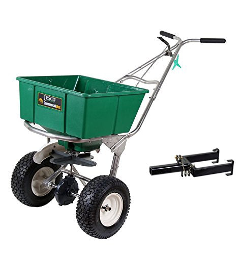 Lesco High Wheel Walk-Behind Fertilizer Spreader with Caddy Bundle