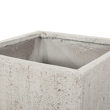 Christopher Knight Home Vanessa Outdoor Modern Large Cast Stone Square Planters (Set of 2), White