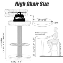 Counter Height Chairs,Bar Height Chairs Heavy Duty Bar Stools, Breakfast Dining Chair for Kitchen Island Counter, Mechanical Lifting Swivel and Round Footrest Base, Modern Barstools, 2Pcs,White(Pink)