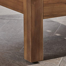 Great Deal Furniture GDFStudio Outdoor 9 Seater Acacia Wood Sectional Sofa Set, Teak Finish and Blue