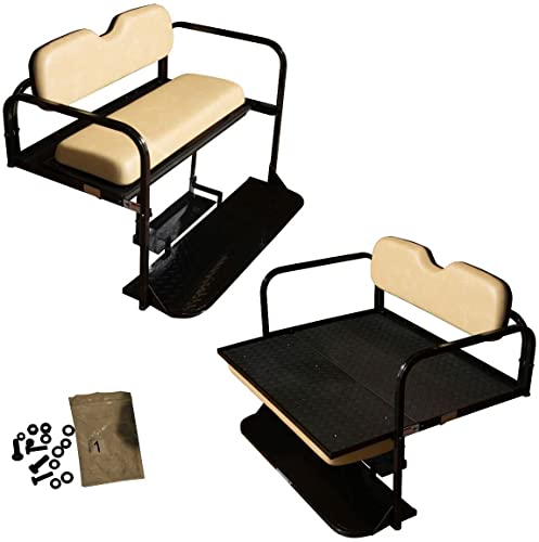 Performance Plus Carts Yamaha Golf Cart Flip Folding Rear Seat Kit Tan