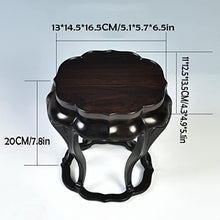 Heavy-Duty Potted Plant Standing Supports Base Bracket Ebony Wood Carving Crafts Home Accessories Ornaments Vase Bonsai Base Wood Fish Tank Statue Teapot Base Plant Container Base (Size : 1) ( )