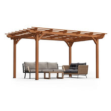 12' x 10' Outdoor Wood Pergola, Wooden Pergola Grape Trellis