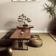 Modern Tatami Coffee Table, Large Size Japanese Floor Low Table, Living Room Wooden Coffee Table with Storage Design, Including 2 Tatami mats