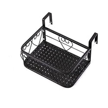 Balcony Hanging Flower Rack Storage Rack Rail Flowerpot Railing Shelf Balcony Rail Planter Shelf，D-30 * 20 * 12cm