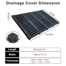 ZNQNDSR 6 Pcs Drainage Grates with Anti-Slip Granules Plastic Gully Grid Drain Cover for Yard Garage Garden Driveway(23.6x15.7x1.5in)