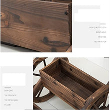 OJKJGYTF Plant standPlant Stand Flower Pot Rack Shelf Flower Pot Stand Double Layer Floating Flower Pot Wooden Decorative Frame Plant Flower Shelf Courtyard Garden Balcony Outdoor