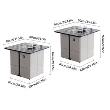 LICONG-2019 Tea Table Balcony Tea Table Modern Rock Slab Kung Fu Tea Table Liftable and Movable Tea Table Tea Brewing Kettle Side Table(Small)
