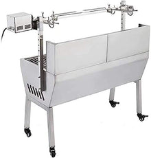 Automatic Electric Barbecue Grill Kit, Universal Outdoor Camping Motor Kit, Rotisserie Rotisserie, Stainless Steel Large Grill for Lamb Rotisserie with Pa