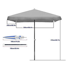 Parasol Umbrella Umbrella Cover Lightweight Large Protective Cover, Weather-Resistant Square Patio Umbrella for Small Bistro Dock, 8.2 Feet(Green A)