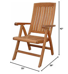 Anderson Teak CHR-120 - No Cushion Katana 5-Position Recliner Armchair