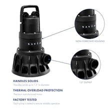 Savio WMS5000 - Water Master Solids 5,000 GPH Submersible Pump