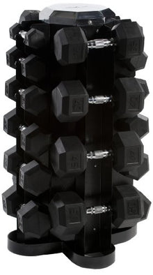 CAP Barbell Rubber Hex Dumbbell Set 550-Pound Black