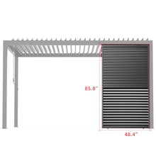Kaimei Aluminum Louver Grille for Pergola Shade 1/3 Coverage 13FT Black