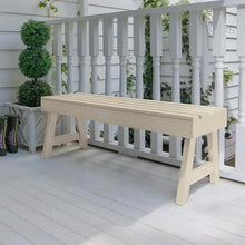highwood AD-BENN4-WAE Weatherly Backless Bench, 4-Feet, Whitewash