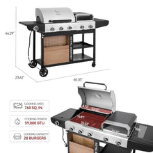 Grills House ZH3004S Premium Gas Grill and Pizza Oven Combo Silver & Black