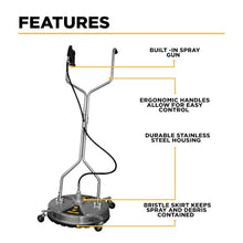 BE Power Equipment 24" Whirl-A-Way Stainless Steel Commercial Pressure Washer Surface Cleaner for Hot/Cold Water 85.403.010