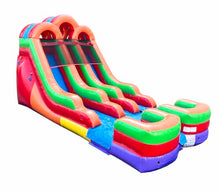 TentandTable 15FT Commercial Inflatable Double Water Slide, Rainbow