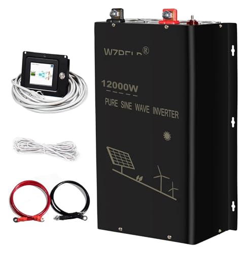 BAISULI Split Phase Pure Sine Wave Inverter 12000W Split-Phase Pure Sine Wave Solar Inverter Power Supply Battery 24V/36V/48V/96V DC to 110/220V,120/240V AC Converter Wired(96V,120V 240V_France)