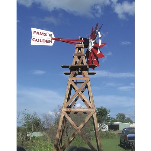 Outdoor Water Solutions Wood Windmill Kit Silver Galvanized