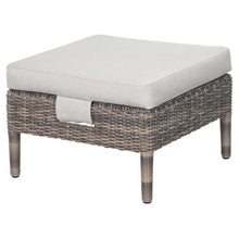 Seasonal Living Provenance Signature Wicker Leeward Aluminum Ottoman in Brown